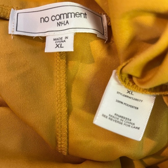 Mustard Yellow Floral Boho Minimalist Spring Summer Fully Lined Dress 
Size XL - Picture 7 of 7